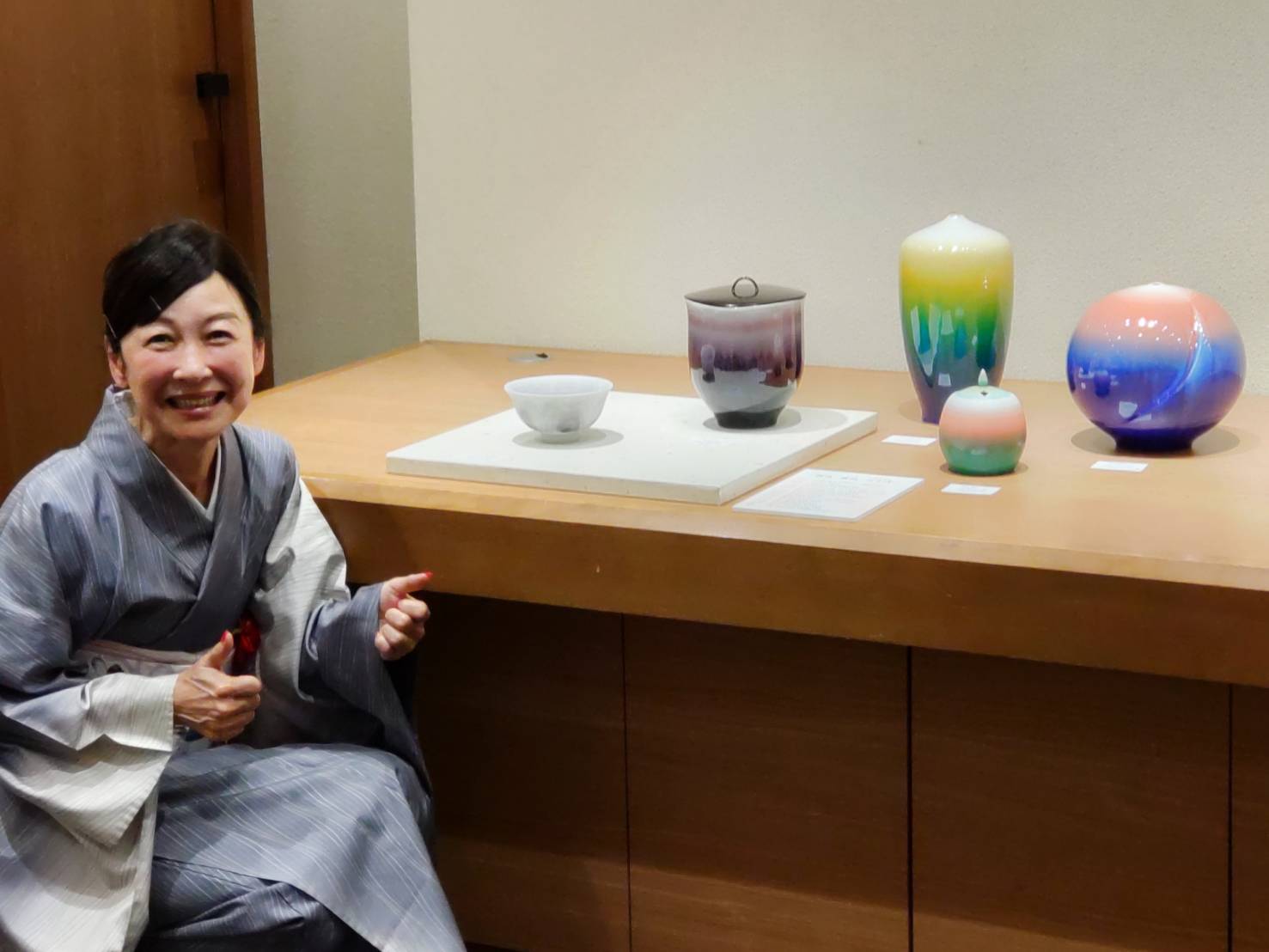 ⑦上絵について 【石川県陶芸協会展】 あべのハルカス近鉄本店 タワー館11 階美術画廊・アートギャラリーにて